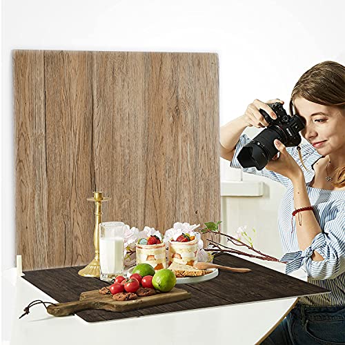 LIVING PHOTO ＆SO 企画　撮影ボード Amazon | BEIYANG 2PCS背景ボード、60x60cm 木目 背景ボード